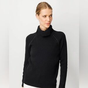 Black Wool Turtleneck Sweater